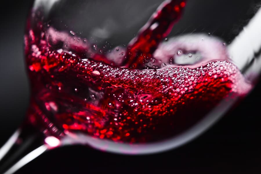 Wine being poured into glass